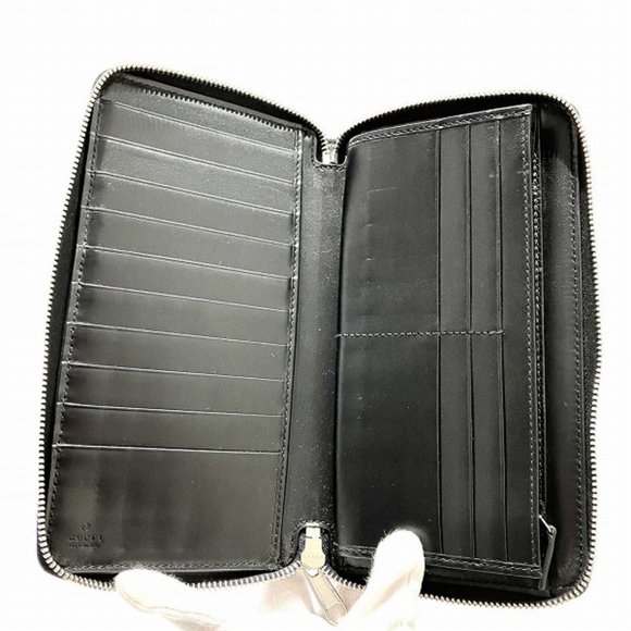 GUCCI GG embossed round zipper 625563 long wallet for men and women - Picture 2 of 9